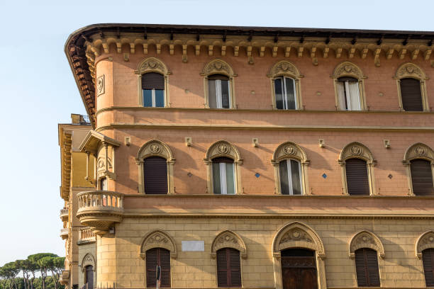 istock Renaissance balcony on a mediterranean building with shutters 1532693081