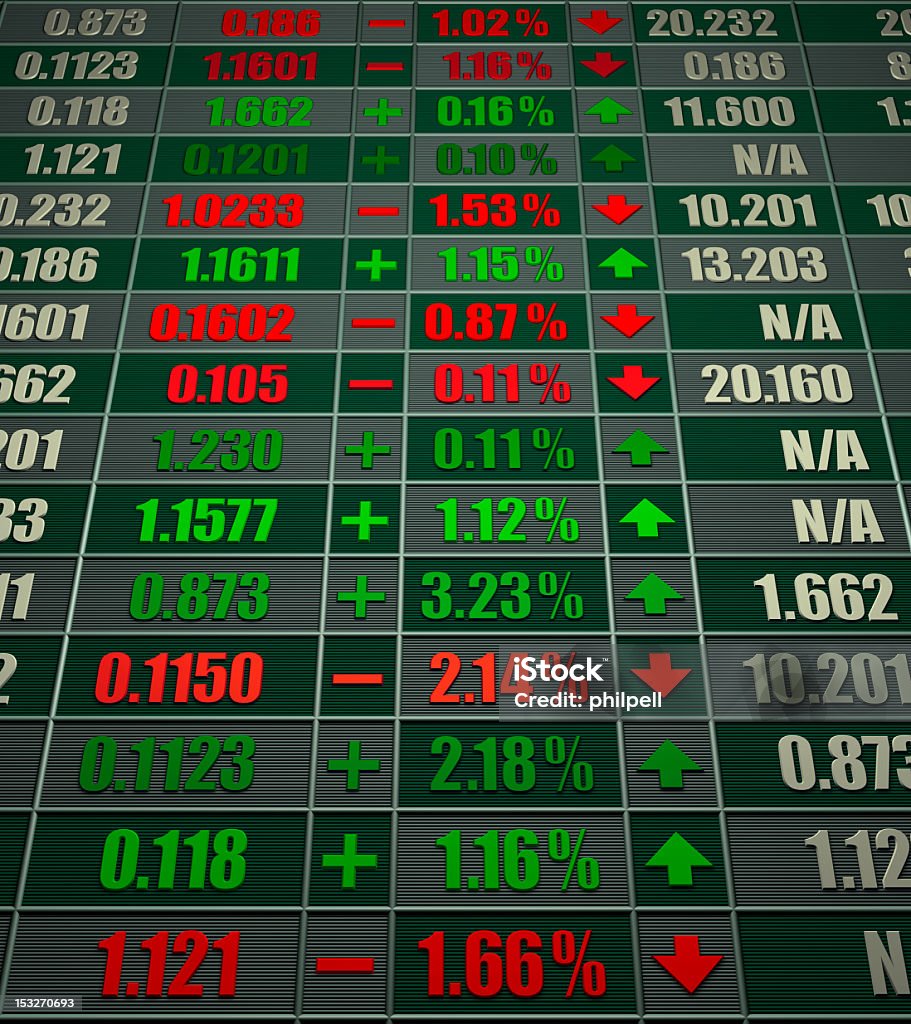 Kurstafel und Stock Market, Ticker - Lizenzfrei Börse von New York Stock-Foto