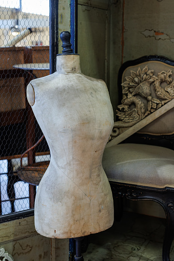 Bust of a White Vintage Female Mannequin.
