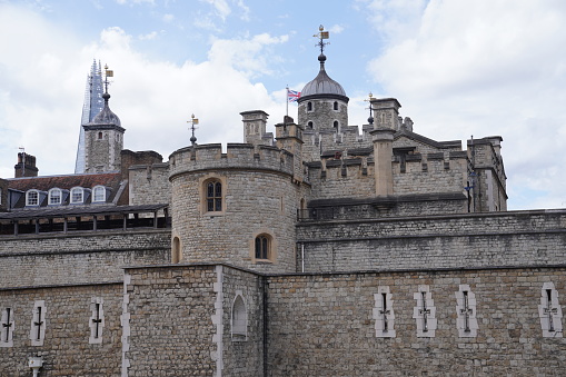 Windsor.Berkshire.United Kingdom.December 2nd 2022.The round tower at Windsor castle in Berkshire