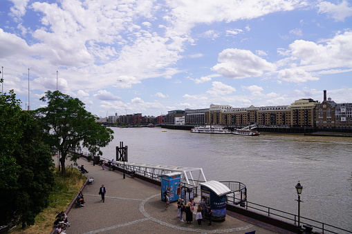 London . United Kingdom - June 25, 2018 : View of River Lee in Hackney wick