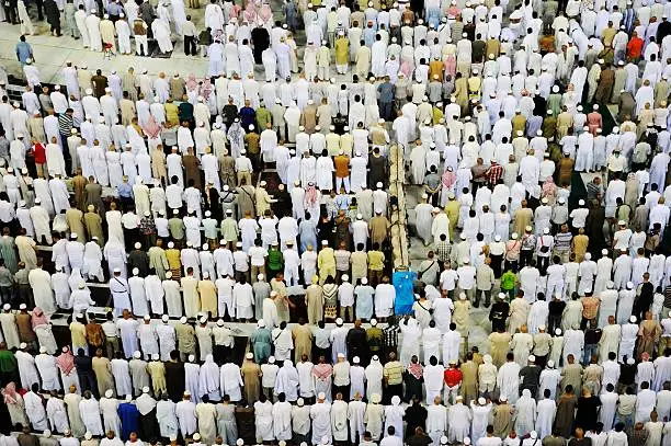 Islamic Holy Place, people praying