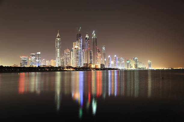 istock Dubai Marina skyline at night 153272944