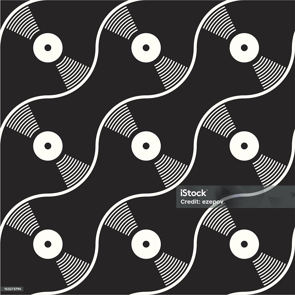 Seamless Pattern in vinile - arte vettoriale royalty-free di Disco - Audio analogico