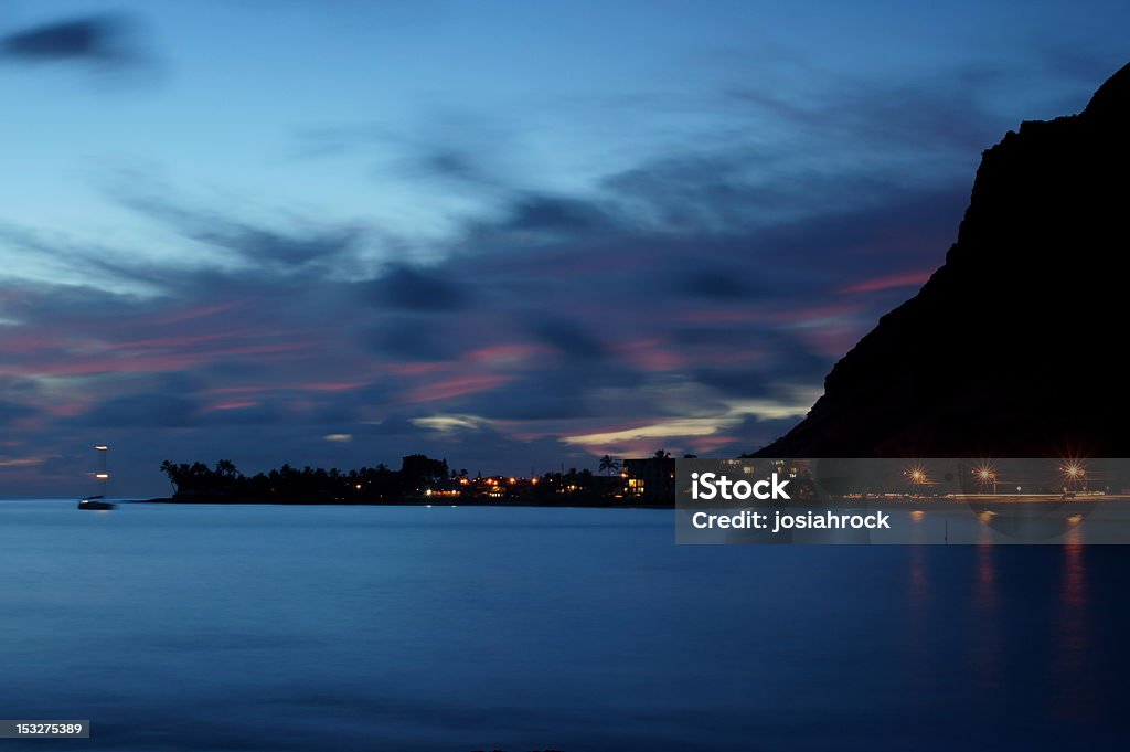 Makaha Surfen Strand bei Nacht - Lizenzfrei Makaha Stock-Foto