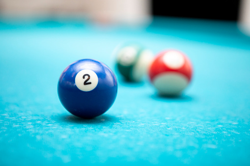 Number 2 blue pool ball