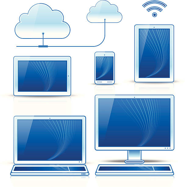 Technology Icons vector art illustration