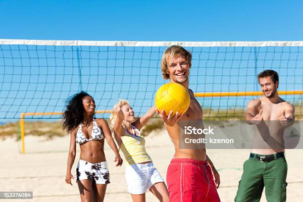 Friends Playing Beach Volleyball Stock Photo - Download Image Now - Beach, Women, Beach Volleyball