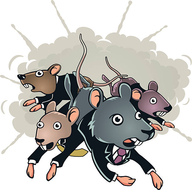 ilustrações de stock, clip art, desenhos animados e ícones de o rato - escaping the rat race
