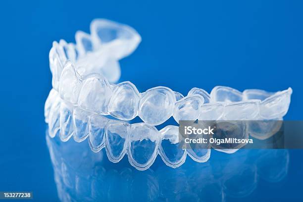 Foto de Bandeja De Clareamento Dos Dentes Individual e mais fotos de stock de Azul - Azul, Branco, Branqueamento dos dentes