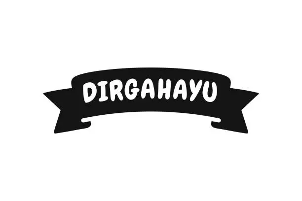 Vector illustration of Dirgahayu icon isolated on white background