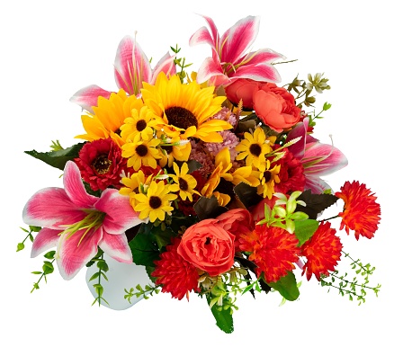 bouquet of beautiful flowers isolated
