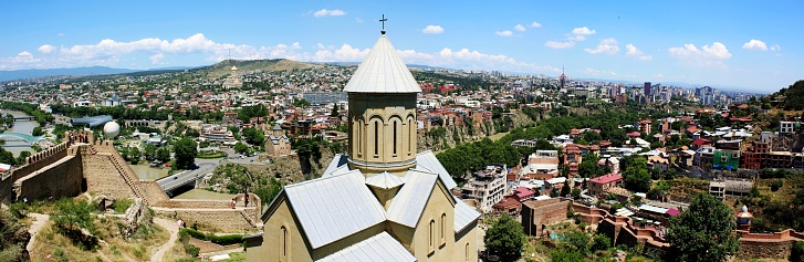 Panoramic view of Tbilisi from Narikala Castle