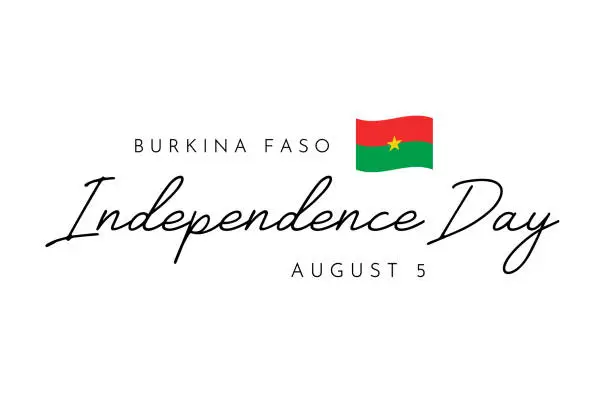 Vector illustration of Burkina Faso Independence Day,  August 5. Vector