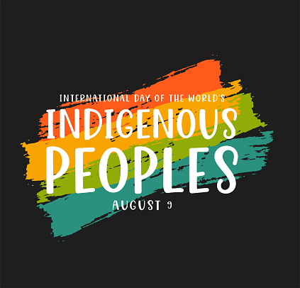 International Day of the World's Indigenous Peoples card. Vector illustration. EPS10