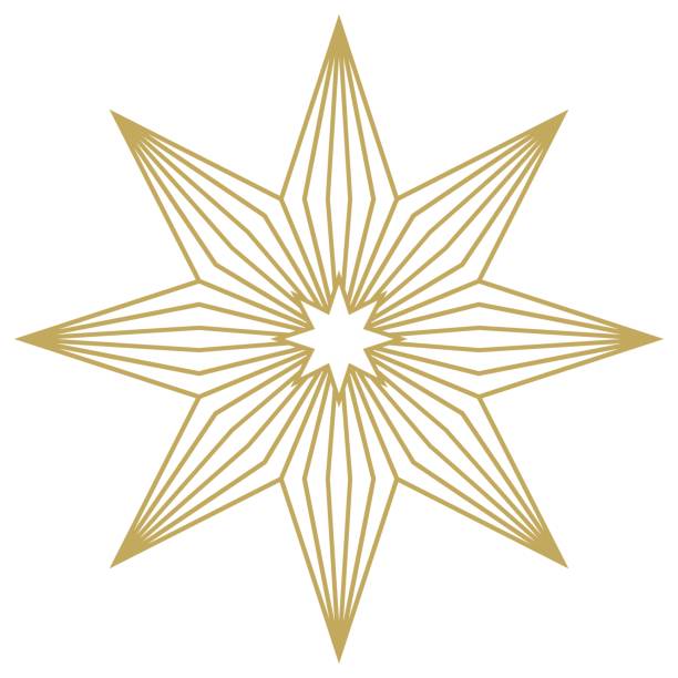 Christmas Star abstract outline vector in Gold. Isolated Background. Christmas Symbol for Jesus birth.
Useable for background, wall paper, invitation, calendar, greeting cards etc. sterne stock illustrations