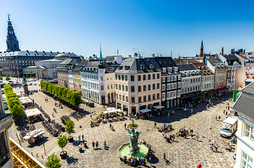 Breda, The Netherlands, November 14, 2021; Cityscape with a view of the Church of Our Lady of Breda.