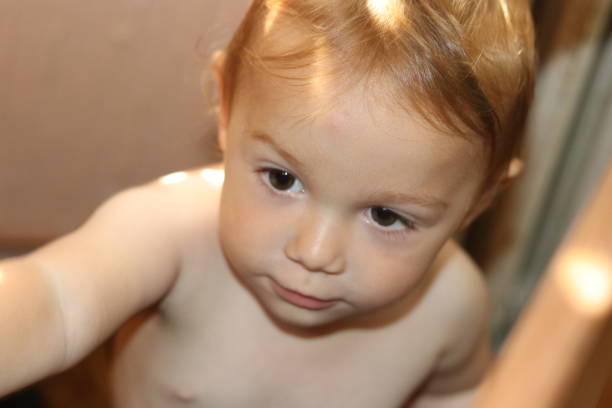 little boy baby close up