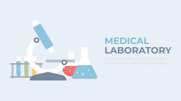 ilustraciones, imágenes clip art, dibujos animados e iconos de stock de laboratorio médico - laboratorio médico