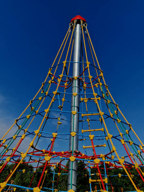 istock rope and net play units as standalone pieces or integrated into a larger structure. Rope playground equipment is a fun and safe option to get kids climbing, crawling and swinging in your park 1533122448