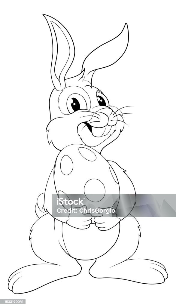 Giant Rabbit Cartoonstock Easter Bunny Cartoon Rabbit With Giant Egg Stock Illustration ...