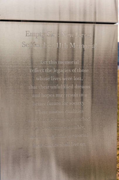Jersey, New Jersey - October 28, 2013: 9/11 Empty Sky Memorial Liberty State Park, Jersey. USA