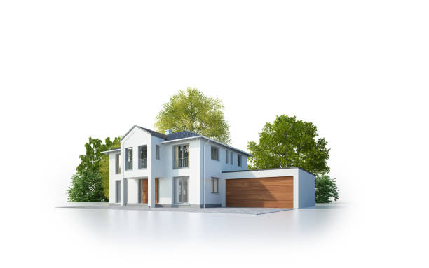 istock Isolated modern house in classic style 1533427795