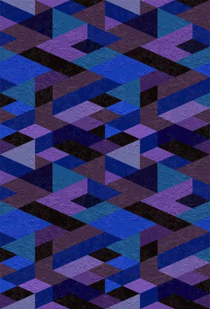Vector illustration of seamless  abstract  grunge rhombic pattern
