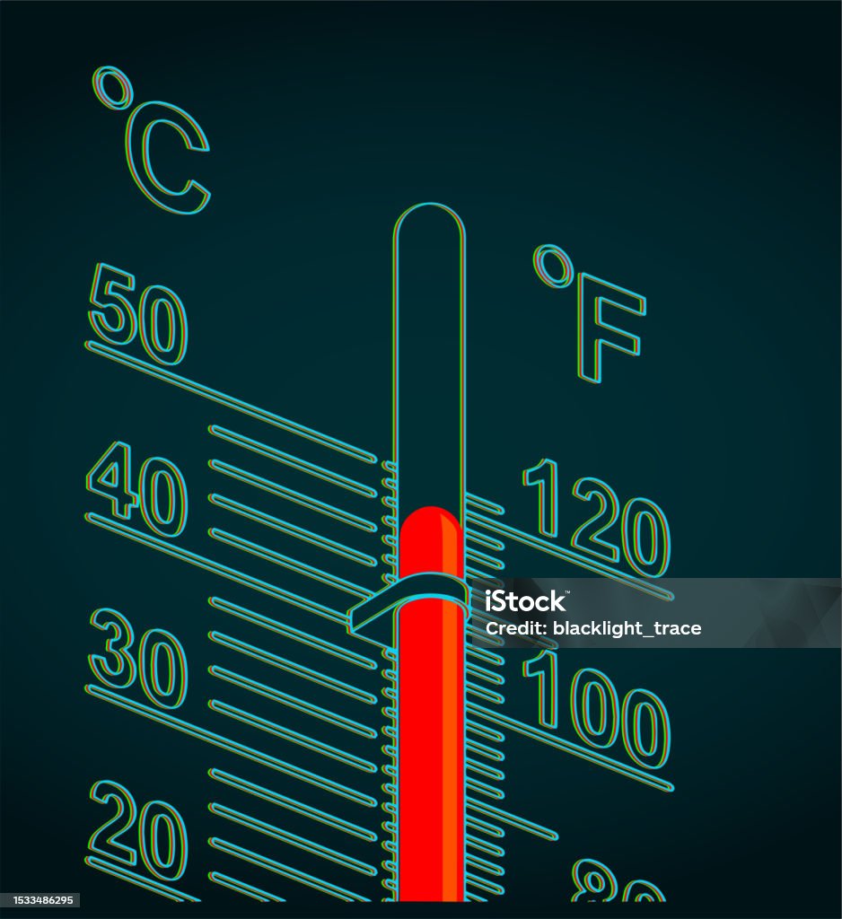 Thernometer High Temp Thermometer With High Temperature Stock Illustration - Download Image ...