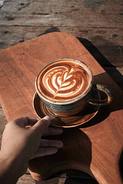istock Selective focus cup of hot latte art coffee 1533486783