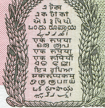 Wheat Frame on Pattern Design on Banknote