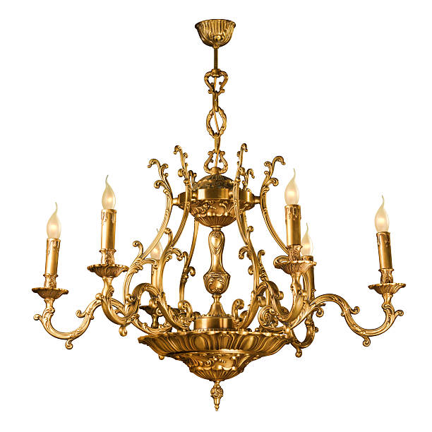 istock Vintage chandelier isolated on white 153359595
