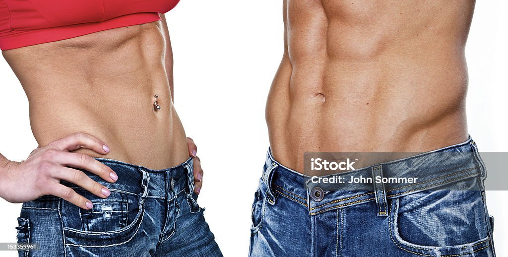 Perfecto torso macho y hembra - Foto de stock de Cuerpo humano libre de derechos