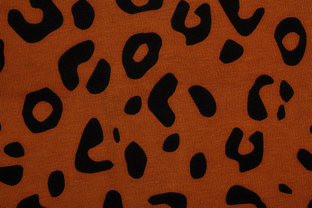 Cotton fabric with animal print. Animal pattern background or texture. Texture leopard.