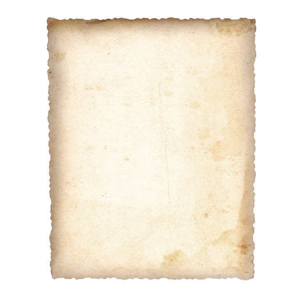 istock Old paper texture isolated on white background 1533626278