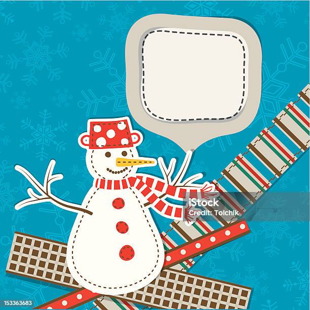 Modello Di Biglietto Di Auguri Di Natale - Immagini vettoriali stock e altre immagini di Design - Design, Dicembre, Illustrazione