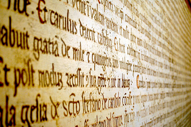 istock Latin text in an Italian fresco 153365392