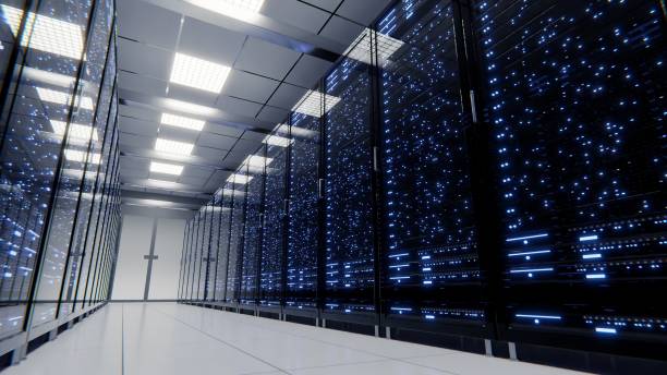 Data processing and storage center. Server room. Supercomputer. Data processing and storage center. Server room. Supercomputer. Technology. supercomputer stock pictures, royalty-free photos & images