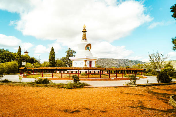 Outside pictures of the Buddhist Temple of Garraf, Spain