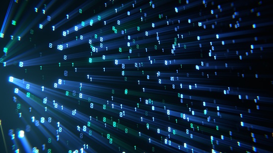 Binary Code Zeros And Ones On Screen Programming Concept Coding Stock ...