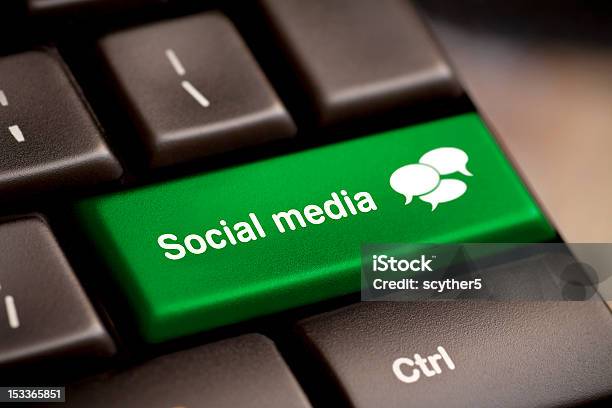 Social Media Keyboard Stock Photo - Download Image Now - Business, Choice, Close-up