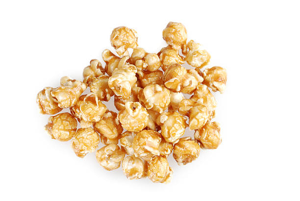 istock Popcorn coated in caramel against white background 153366189