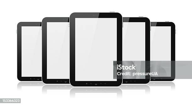 Foto de Conjunto De Computadores Tablet Isolado e mais fotos de stock de Agenda Eletrônica - Agenda Eletrônica, Branco, Coleção