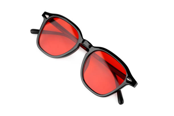 istock Stylish black-red sunglasses isolated on white background. 1533670741