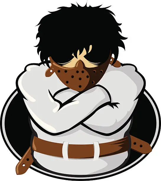 Vector illustration of Straight Jacket Character