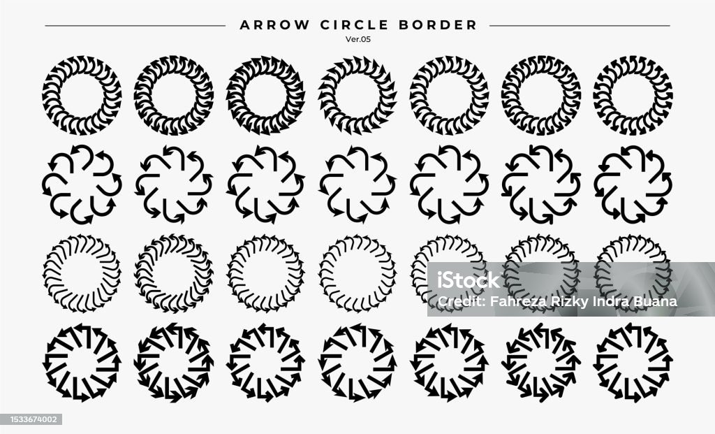 Arrow Simple Line Design Simple Line Abstract Arrow Border Design Set Pointer Arrow Border Frame ...