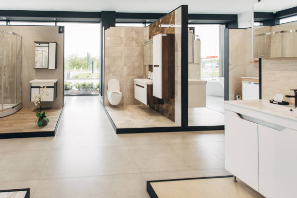 istock Modern bathrooms in showroom 1533684549
