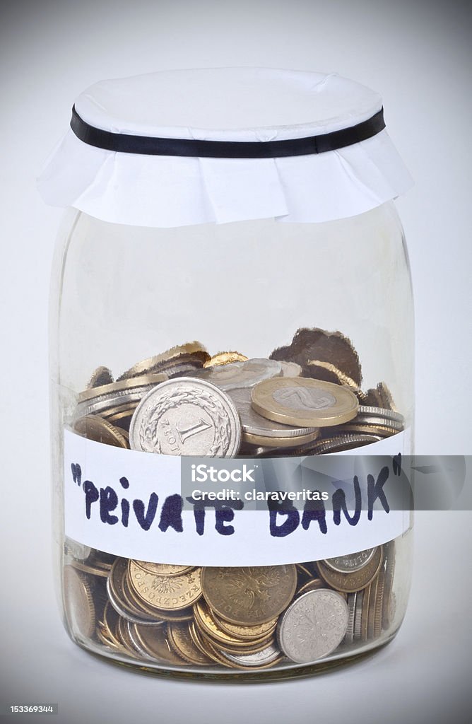 Meu banco privativo - Foto de stock de Branco royalty-free