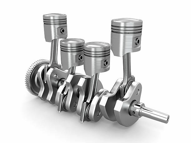 istock Pistons and crankshaft. four cylinder engine 153371806