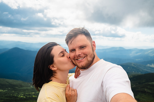 Happy Couple on Mountain